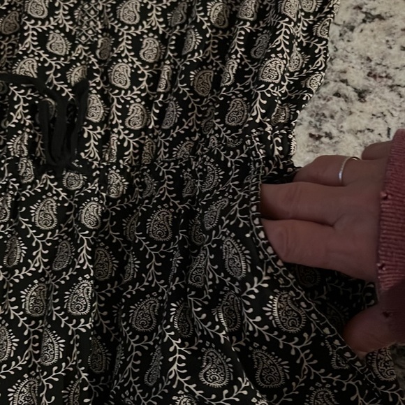 Lou & Grey Paisley Pattern Drawstring Waist Dress Medium - Picture 7 of 9